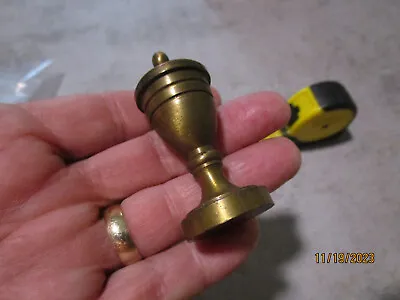 Vintage Neo-Classical Urn  Solid Brass Lamp Finial 2 1/4'' High • $15