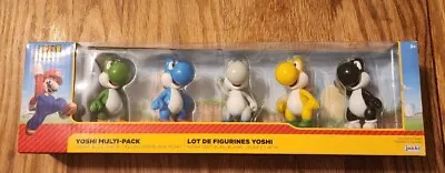 NEW! Nintendo Super Mario Bros. 2.5” Yoshi Action Figure 5 Multi-Pack Box Sealed • $16.95