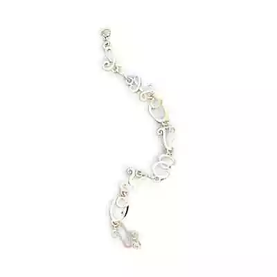 Sterling Silver I LOVE YOU Cursive Chain Bracelet 7 Inch • $49
