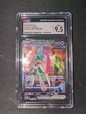 Pokemon TCG -Iron Valiant Ex 249/182 - S&V Paradox Rift - CGC 9.5 Mint • $45