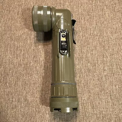 Fulton MX-99I/U Military OD Green Anglehead Flashlight 4 Lenses Spare Bulb Tests • $11.77