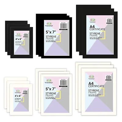 [Set Of 3] Photo Picture Frame 4 X6 /5 X7 /A4 Certificate Frames Styrene Wall • £7.89