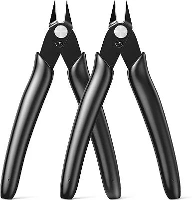 BOENFU Flush Cutter 2 Pack Cable Tie Cutters Small Wire Cutters 5 Inch Precisio • £10.95