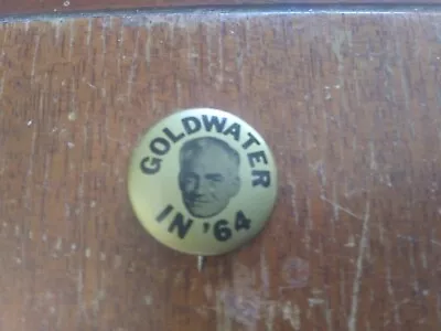  Barry Goldwater Pin Back Campaign Button President Photo In '64 • $7.99