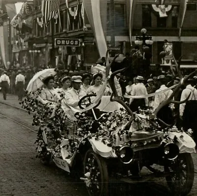 C.1910 Prize Winning Parade Float B.P.O.E. Marshalltown Iowa RPPC  Blood Poison  • $44.99