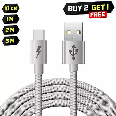 Extra Long USB Type C 3.1 Fast Data Charger Cable For Samsung Galaxy S8 S9 PLUS • £2.95