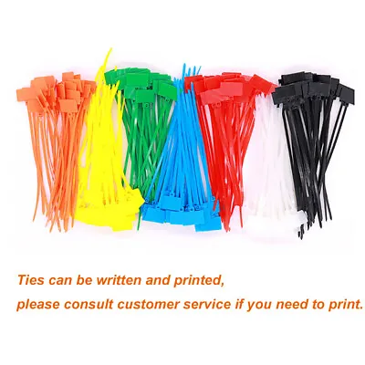 Cable Ties Nylon Zip Tie Wraps Strong Self Locking Multicolor - Marker On Labels • £1.50