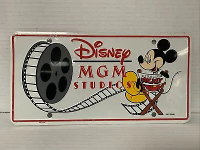 Vintage 1987 Disney MGM Studios License Plate Director Mickey Mouse New Sealed • $17.95