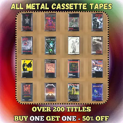 BUILD UR OWN LOT CASSETTE TAPES METAL 80s 90s SABBATH METALLICA MAIDEN MEGADETH • $49.99