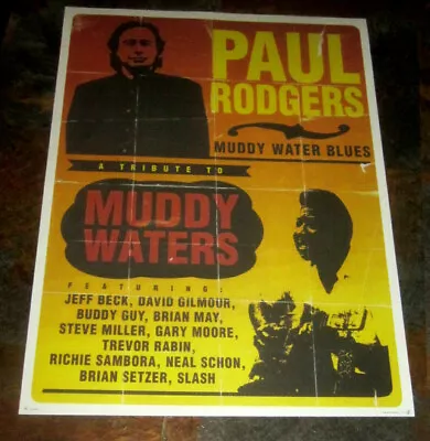 Paul Rodgers VINTAGE Muddy Waters David Gilmour Jeff Beck Buddy Guy 1993 Poster  • $25.99