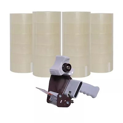 CARSTY 24 Rolls Clear Packaging Tapes 1.89 X200yd W/Packing Tape Gun Carton Seal • $79.99