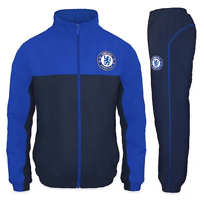 Chelsea FC Boys Tracksuit Jacket & Pants Set Kids OFFICIAL Football Gift • £39.99