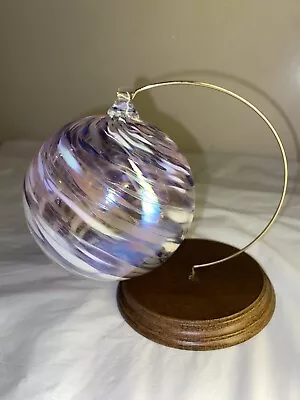 Mosaic Twist Ball Ornament Blown Glass Eye Mt St Helen Christmas • $35