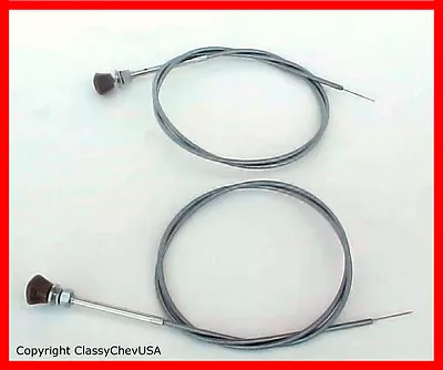 1940 1941 1946 Chevy Truck Throttle Cable & Choke Cable Set Rose Tan Knobs • $162.40