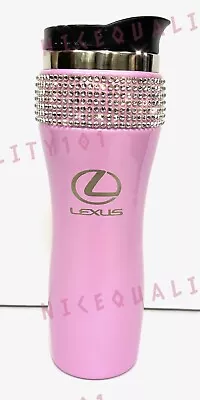 Lexus Lilac Thermal Bling Mug Tumbler Cup Travel Made W Swarovski Crystals • $34.99