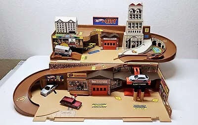 1979 Vintage Hot Wheels Sto N Go CITY Play Set With New Decals/Stickers & Cars • $98.59