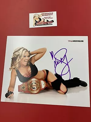 Velvet Sky AUTOGRAPHED 8x10 TNA Impact Wrestling With Zombie Hideout Store COA • $24.99