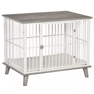 Wooden Pet Dog Crate Cage Indoor Kennel With Soft Cushion For Small Medium Dogs • $169.51