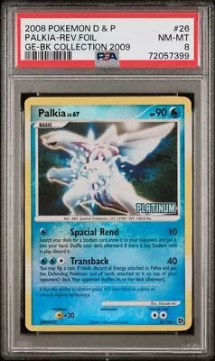 $15 • Buy Pokemon 2009 Palkia Reverse Holo Burger King Promo PSA 8