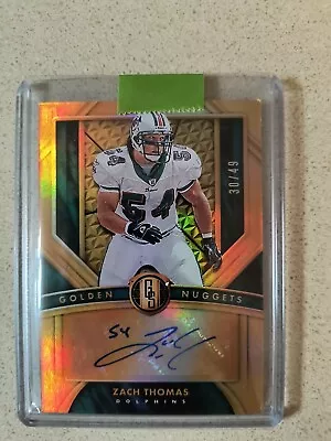 2020 Gold Standard Golden Nuggets Zach Thomas Auto Gn9 /49 • $30