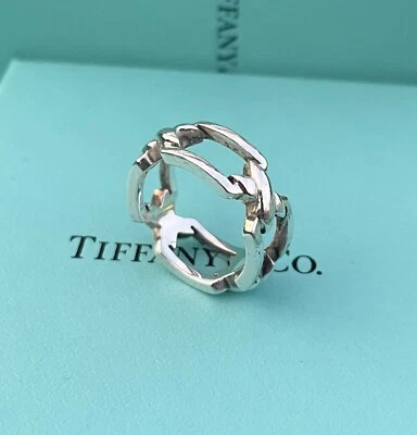 £173.09 • Buy Tiffany & Co. T & Co X Kiss 925 Sterling Silver 8 Mm Band Ring 5.5