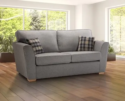 Classic Modern GREY Fabric 3 Seater 2 Seat Armchair Sofa Suite INDIGO 32 • £349