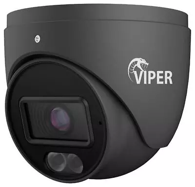 5MP Full-Colour HD Analogue Fixed Dome Turret Camera Grey - TURVIP-5COL-HD-FG • £53.49