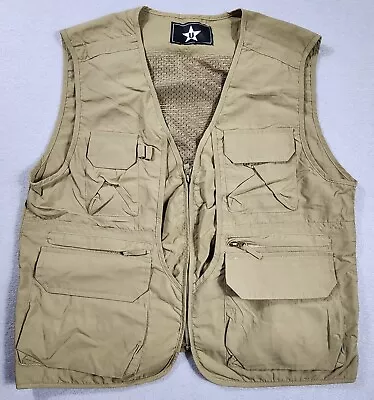 Leisure Sports Cargo Vest Pocket Outerwear Fishing Outdoor Mens Size Medium • $19