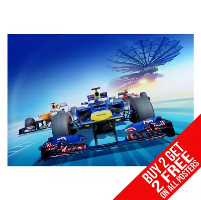 Red Bull Formula 1 F1 Racing Cars Poster Print A4 A3 Size - Buy 2 Get Any 2 Free • £6.97