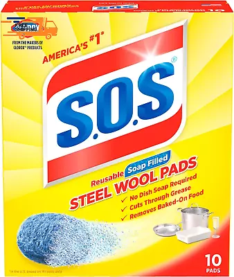 S.O.S Steel Wool Soap Pads 10 Count • $14.78