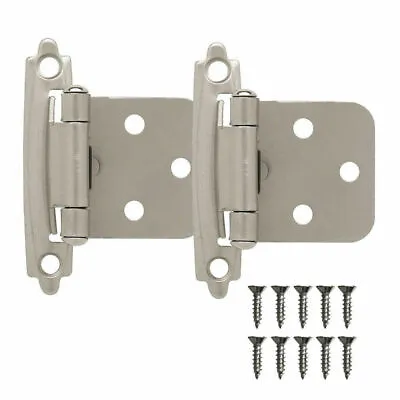 Lot Kitchen Cabinet Hinges Overlay Self Closing Face Mount Cupboard Door Hinge • $66.95