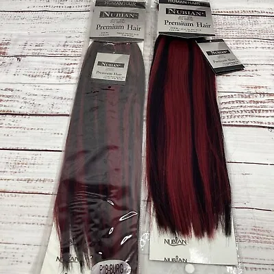 2 Packs Nubian P1B/Burgundy Yaki Bulk 16”-18” Micro Braiding Hair • $30