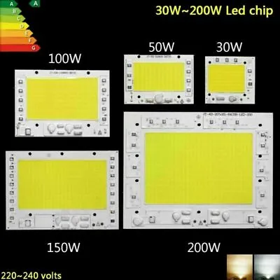 LED Chip COB 10W 20W 30W 50W 100W 150W 200W  Spectrum Light Bulb AC 220V 110V • $0.99