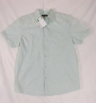 $8.95 • Buy Tricots St. Raphael Button Up Shirt Men's  Size L Short Sleeve Green Check