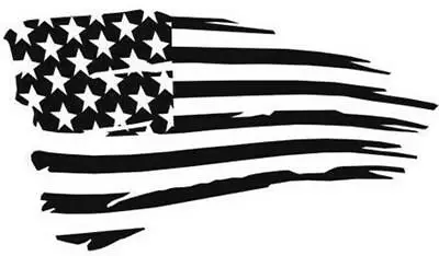 Vinyl Decal American Flag Ripped Sticker Car Window Bumper • $17.87