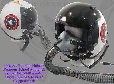 Navy USN Top Gun Fighter Pilot Gentex HGU84/P Flight Helmet MBU12 Mask Bag XL BC • $1749.99