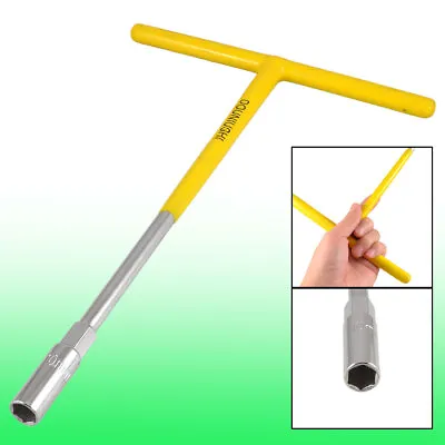 Rubber Coated T Handle 10mm Hex Hexagon Socket Wrench Spanner Tool Yellow • $16.47