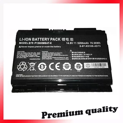 5.2Ah Li-ion Battery For Clevo P150HMBAT-8 P150SM P150HM P150 P151 Sager NP8278 • $73.99