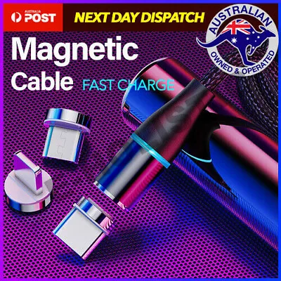 $5.94 • Buy Magnetic USB C/Micro USB/iProduct Cable Data Charger CarPlay For IPhone Samsung