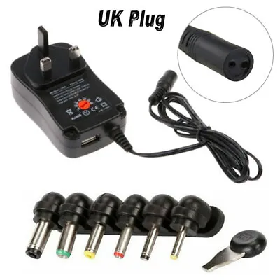 Universal Mains AC/DC Power Adaptor Supply UK Plug Charger 3-12V USB Adapter New • £11.03