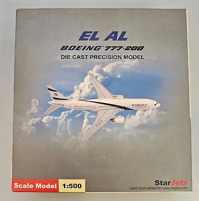 StarJets EL AL Boeing 777-200 Die Cast Israeli Airlines Model #SJELY137 1:500 • $80