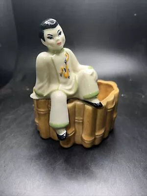 Madison Ceramic Arts Studio-Sitter-Asian Boy With Dragon On Shirt Planter • $19.99