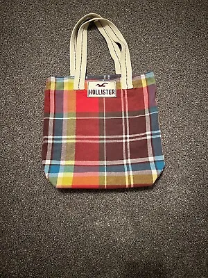 HOLLISTER California Plaid Cotton/Canvas Shoulder/Tote Bag Y2K 2000s • £18.99