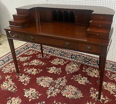Antique American Sheraton Style Carlton Mahogany Desk Bureau Plat Circa 1910 • $2450