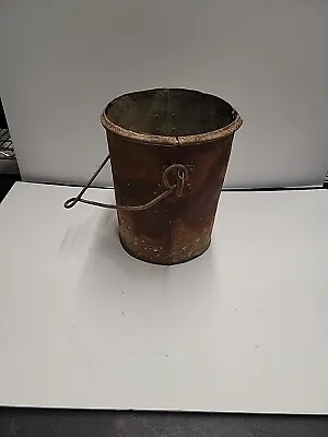 Vintage Loop Handle Galvanized Well Water Bucket  • $75