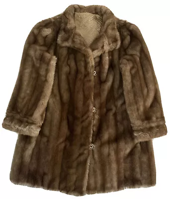 Vintage Tissavel Of France Country Pacer Faux Fur & Water Resistant Reversible • $59.99