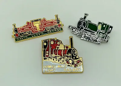 Vintage 3 X Railway Steam Train Locomotive Enamel Train Loco Pin Badges Lot 8 • £14.99