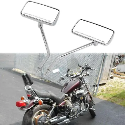 10MM Motorcycle Chrome Mirrors For Yamaha Virago XV 250 500 535 700 750 920 1100 • $35.11