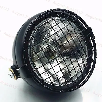 Motorcycle Grill Retro Vintage Side Mount Headlight For Honda Triumph CB Cafe GN • $26.12