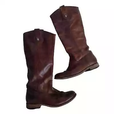 Frye Melissa Brown Western High Shaft Riding Boots Womens 6 • $44.88